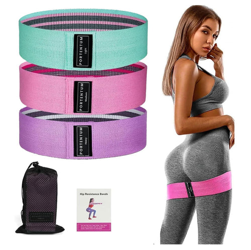 Set x3 bandas de resistencia de tela